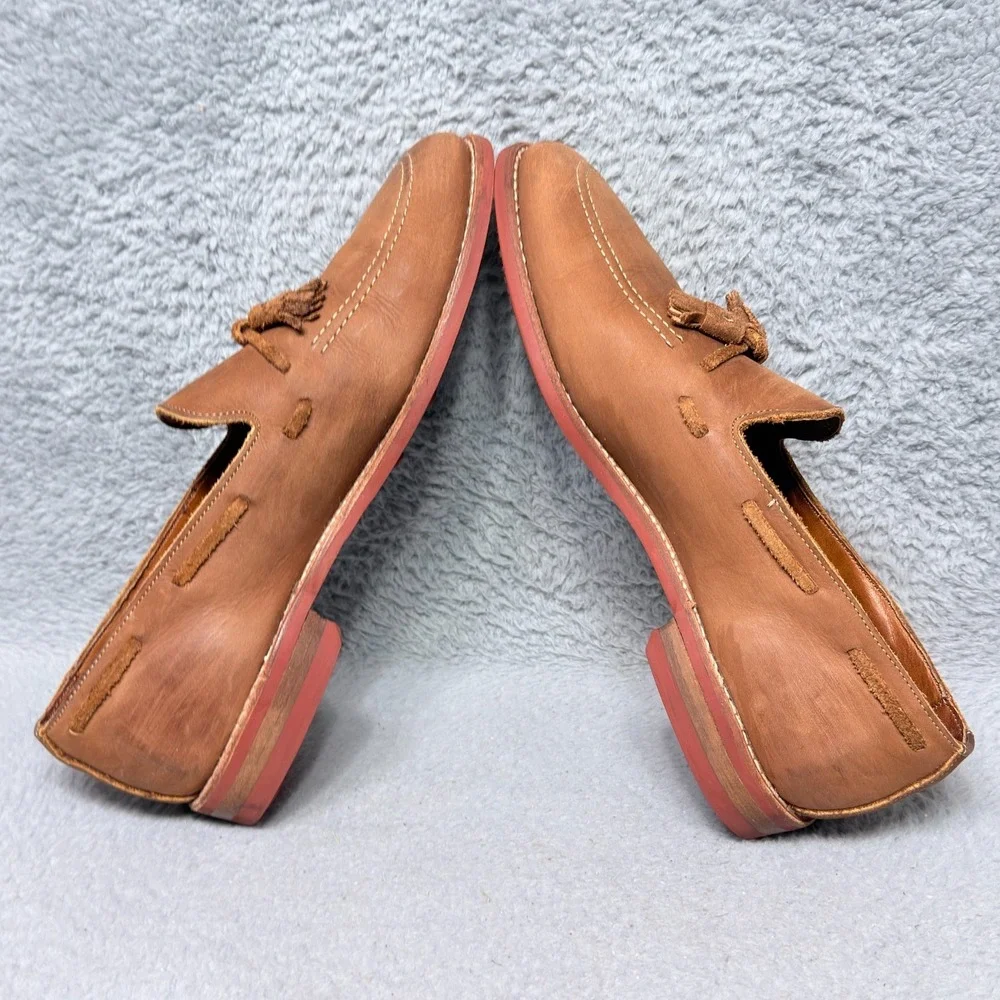 Allen Edmonds Lake Shore Drive Size 10.5 Wide Tassel Loafers Shoes Brown Dainite